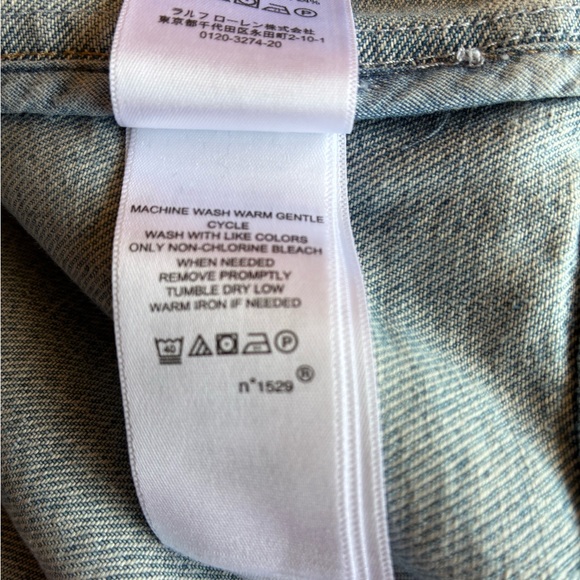 Lauren Ralph Lauren Bryton Denim Moto Denim Jean Jacket Size 14W - Picture 12 of 14